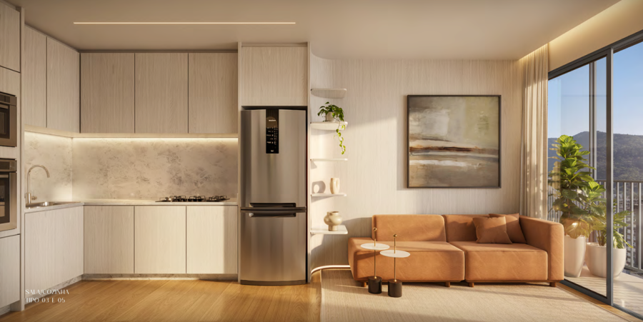 Imagem Apartamento na planta de 1 quarto de 36 a 44,11 m² no Nova Brasília em Jaraguá do Sul