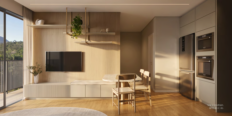 Imagem Apartamento na planta de 1 quarto de 36 a 44,11 m² no Nova Brasília em Jaraguá do Sul
