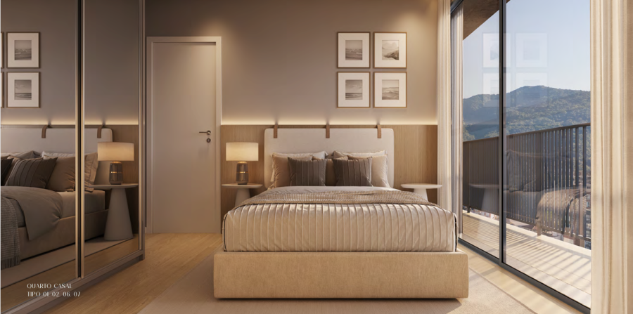 Imagem Apartamento na planta de 1 quarto de 36 a 44,11 m² no Nova Brasília em Jaraguá do Sul