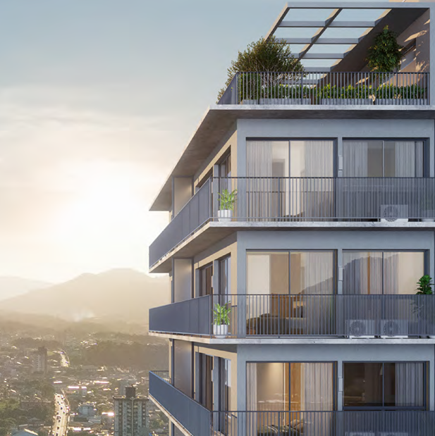 Apartamento na planta de 1 quarto de 36 a 44,11 m² no Nova Brasília em Jaraguá do Sul