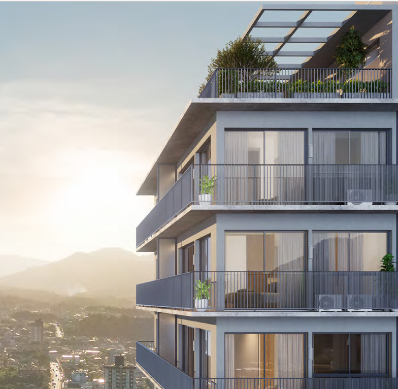 Apartamento na planta de 2 quartos de 58,69 m² no Nova Brasília em Jaraguá do Sul