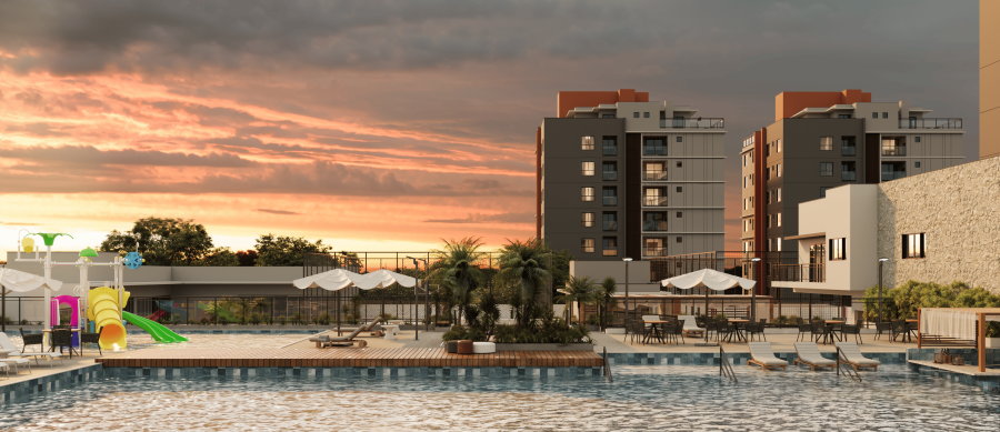 Imagem Apartamento em Penha com 1 Suíte + 2 Dormitórios | Zaya Home & Resort