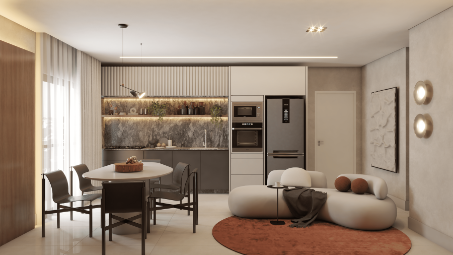 Imagem Apartamento em Penha com 1 Suíte + 2 Dormitórios | Zaya Home & Resort